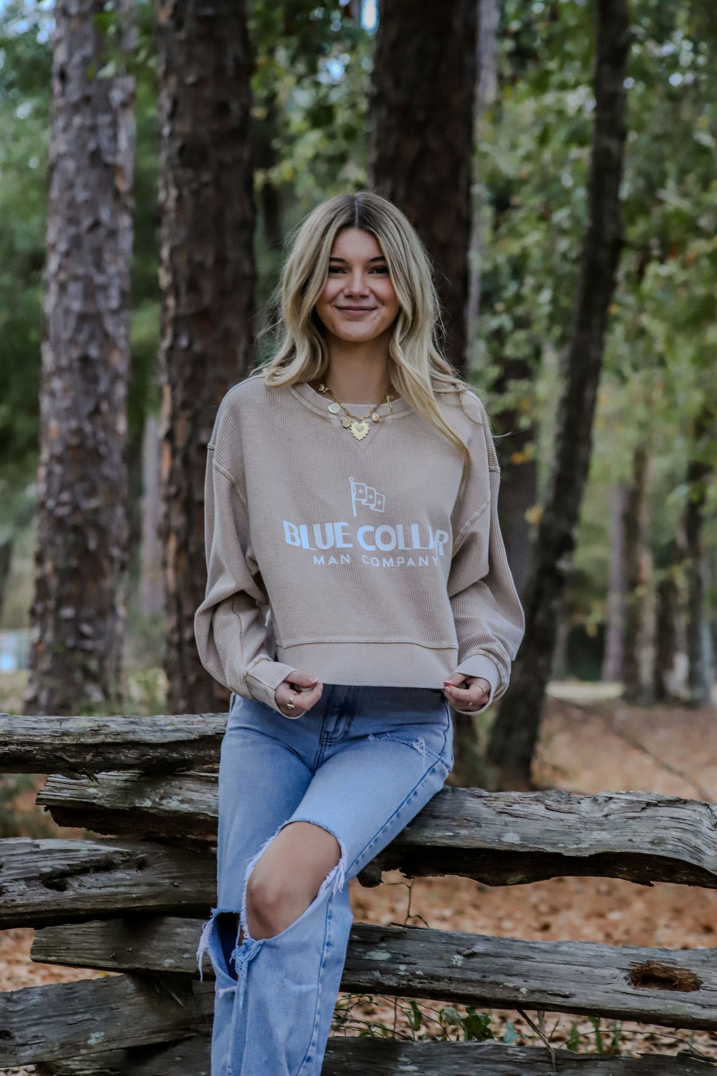 Blue Collar Man Corded Boxy Pullover