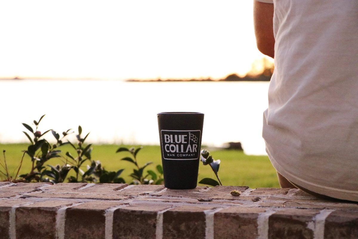 Blue collar man company silipint cup navy