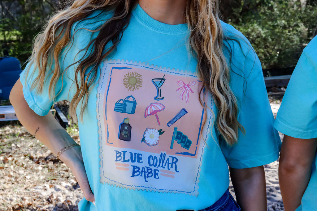 Blue Collar Babe Spring Stamp Tee