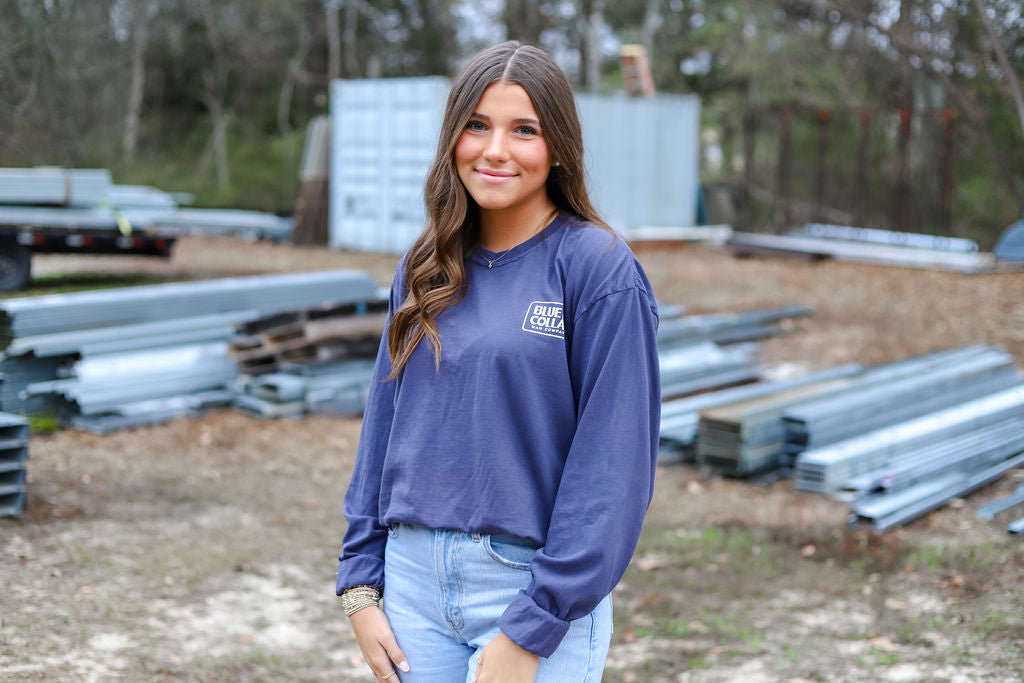 Blue Collar Man Company Logo - Long Sleeve