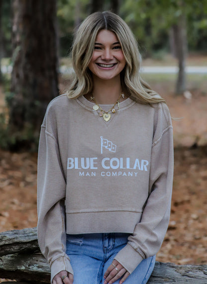 Blue Collar Man Company boxy pullover, oversized crew neck.1