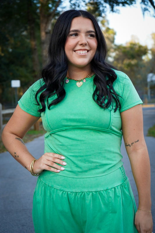 Mineral Cropped Tee Set