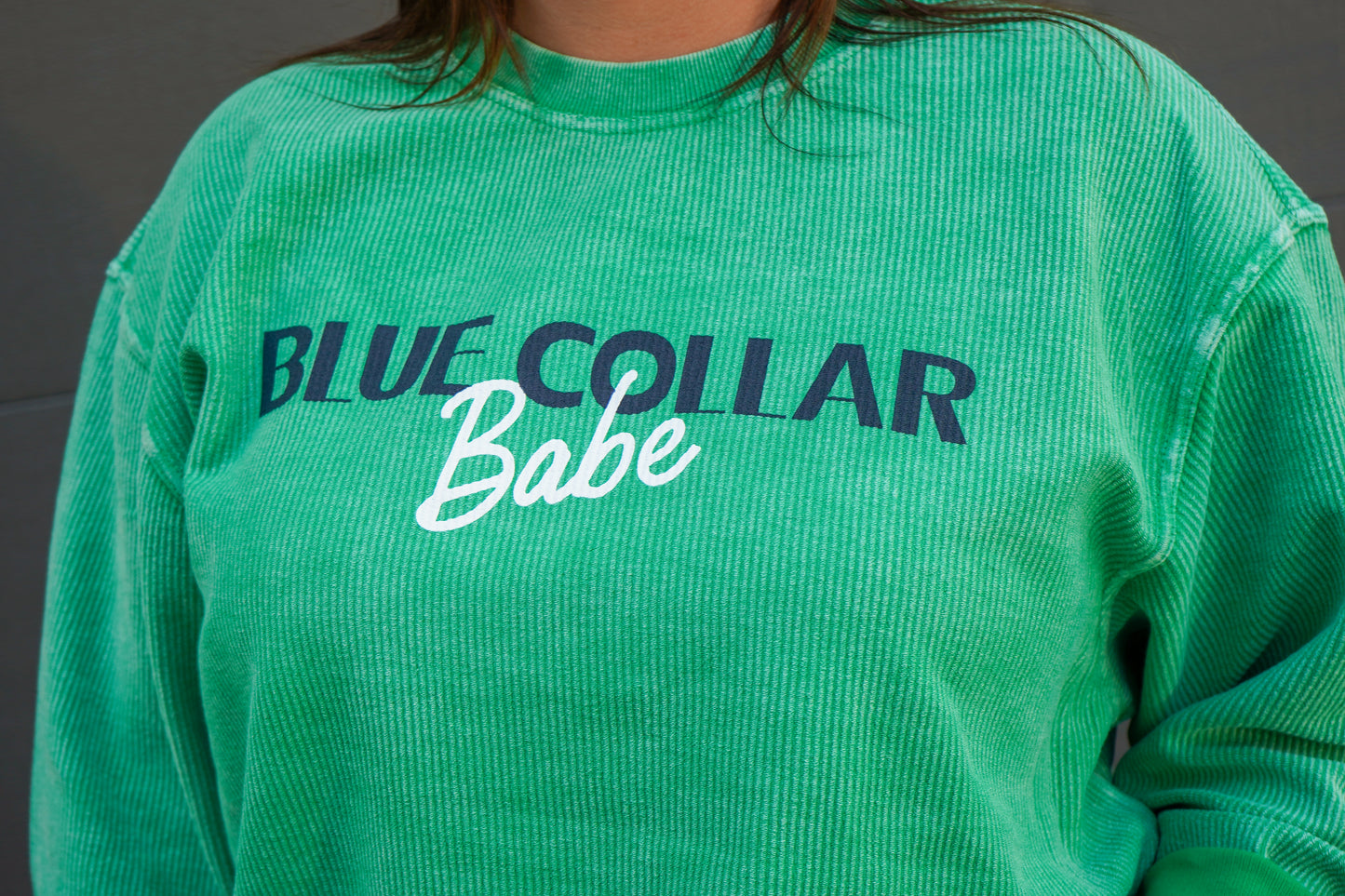 Blue Collar Babe Corded Crew