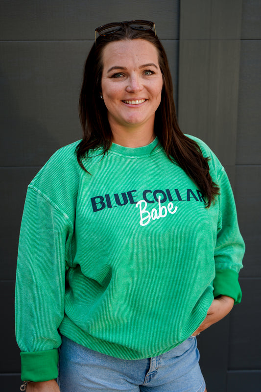 Blue Collar Babe Corded Crew