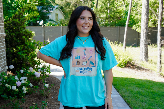 Blue Collar Babe Spring Stamp Tee