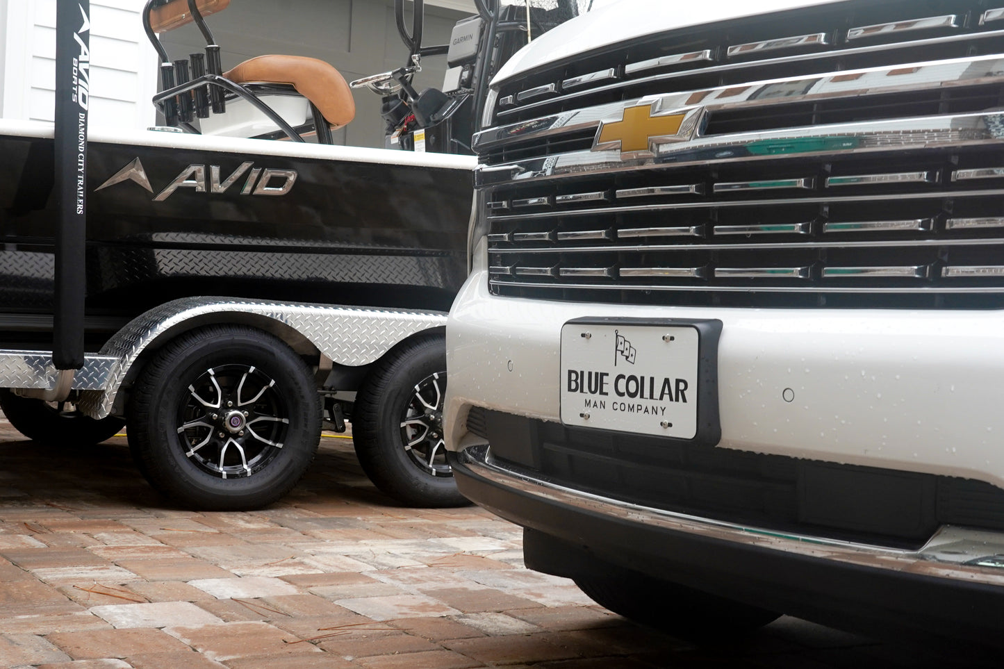 Blue Collar Man Company License Plate