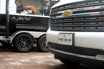 Blue Collar Man Company License Plate