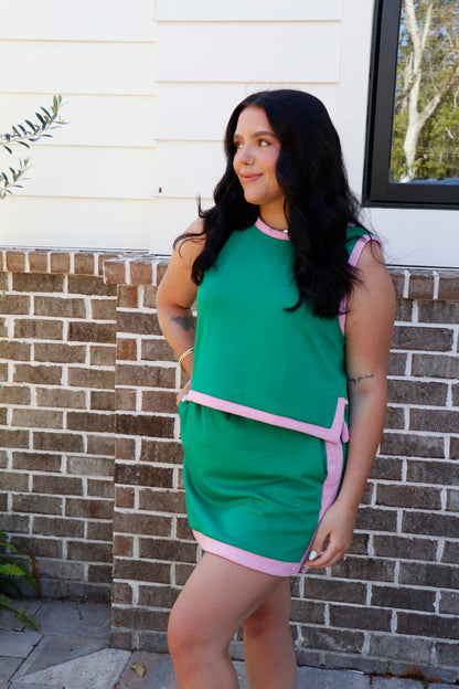 Side Stripe Skort Set