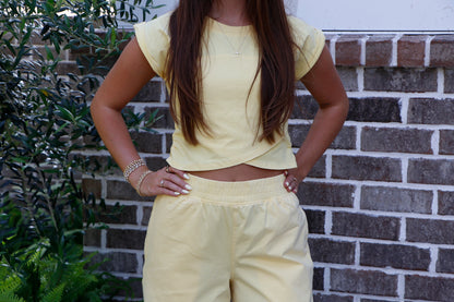 Mineral Washed Short Sleeve Set