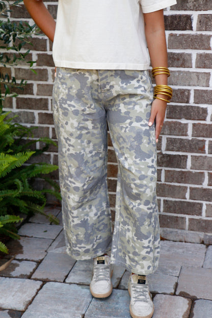 Soft Washed Camo Barrel Pants